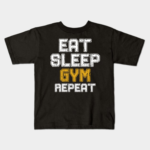 GYM LIFE Kids T-Shirt by beanbeardy